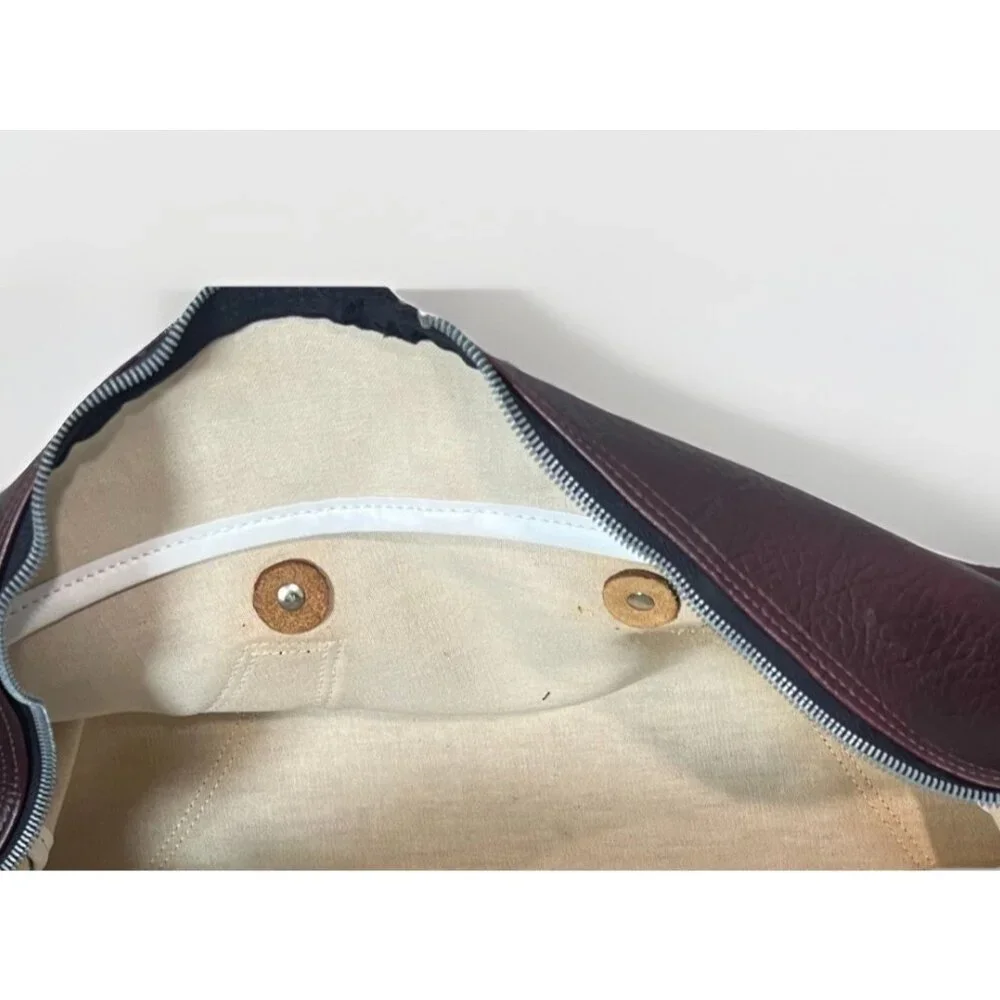 Vintage 1960s PGA Pro Golf Duffel Weekend Bag Burgundy Leather PRO ONLY USA